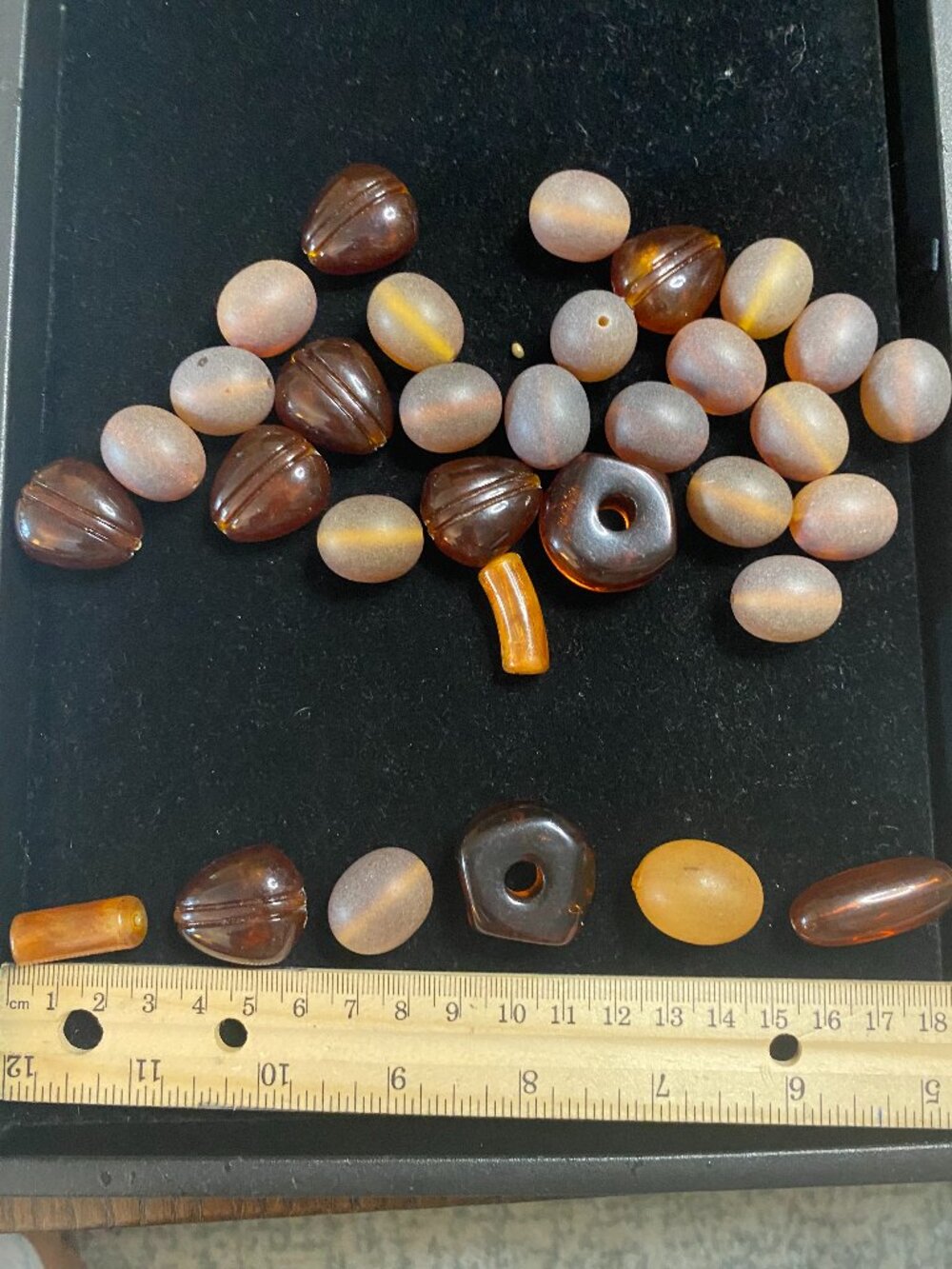 *Vintage* Resin Beads- Large Tortoise Shell